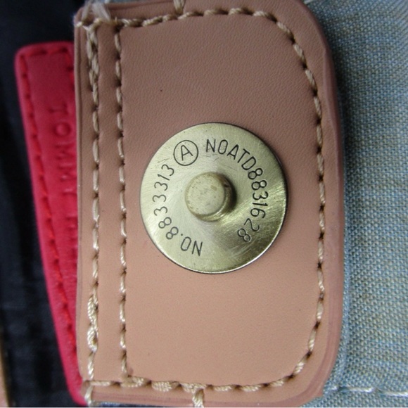 Tommy Hilfiger Shoulder Purse Summer Plaid Straw Color - Picture 7 of 8